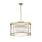 Z-Lite Carnaby Chandelier, 6-Light, 24.25 In.W x 12 In.H, Modern Gold/Clear Ribbed 7504P24-MGLD - alternate 8